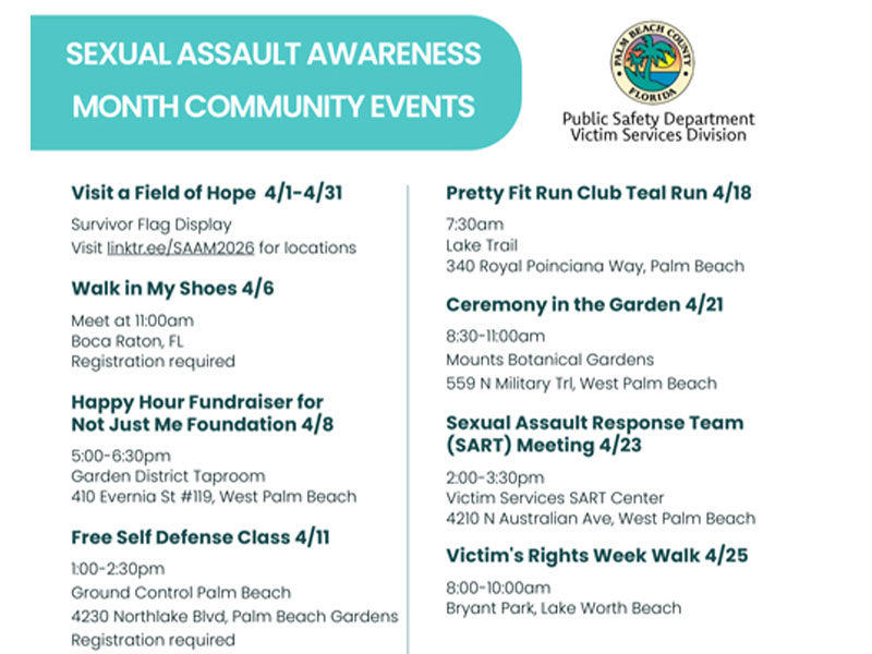 Sexual Assault Awareness Month Community Events 2026