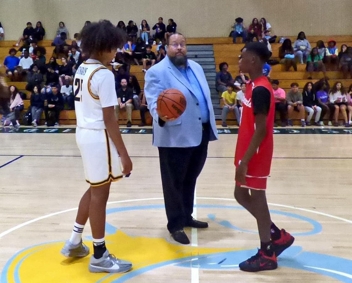 Commissioner Barnett’s Ceremonial Toss at Palm Springs Middle School