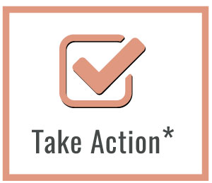 check mark icon. Text: Take Action