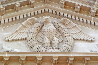 eagle crest on building