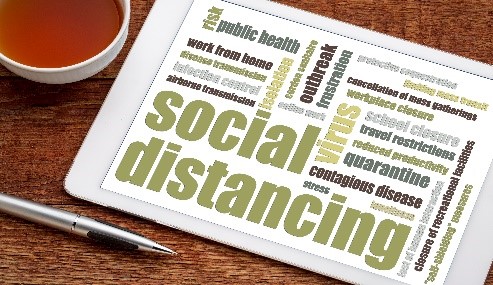 Social Distancing warning