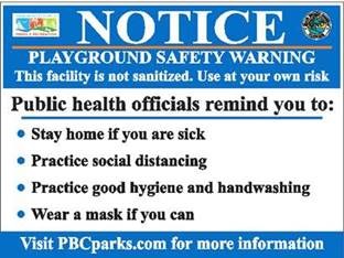 Parks playground signage