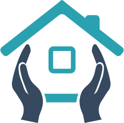 House and hands holding it