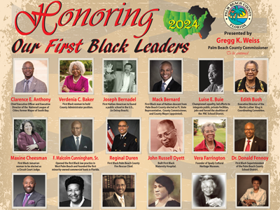 Poster with the First Black Leaders of Palm Beach County