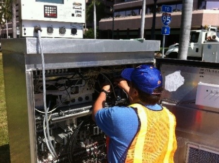 maintenance on a signal box