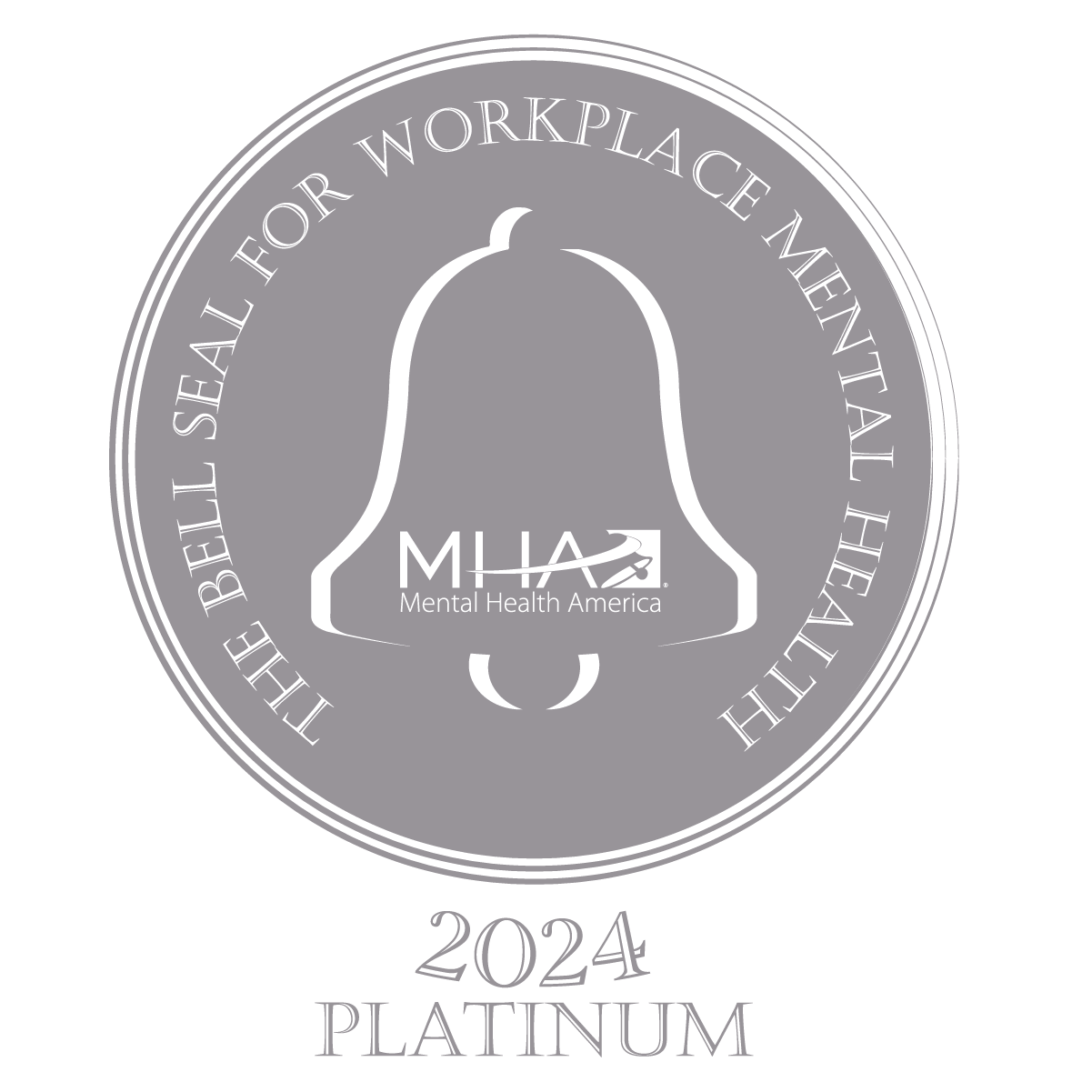 2024 Platinum Bell Seal for Workplace Mental Health