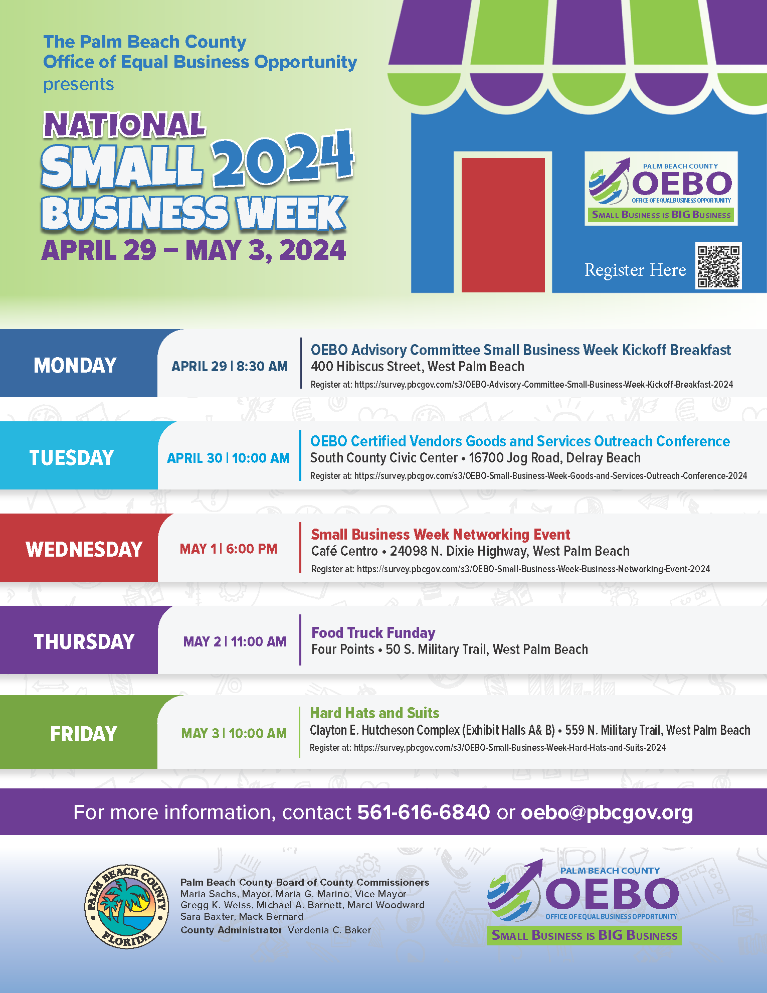 Small Business Week Flyer 2024, details are available in text on this page