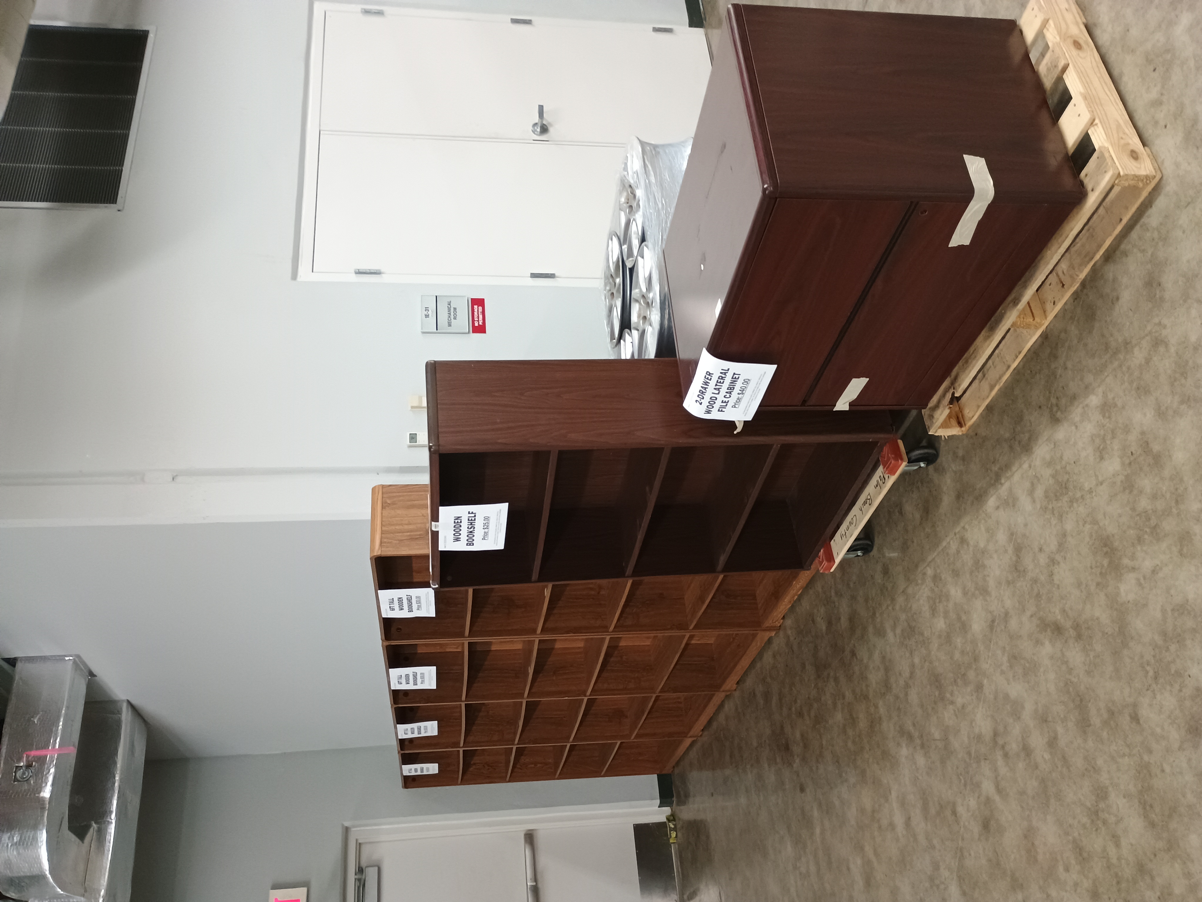 Five bookshelves and  two drawer file cabinet.jpg