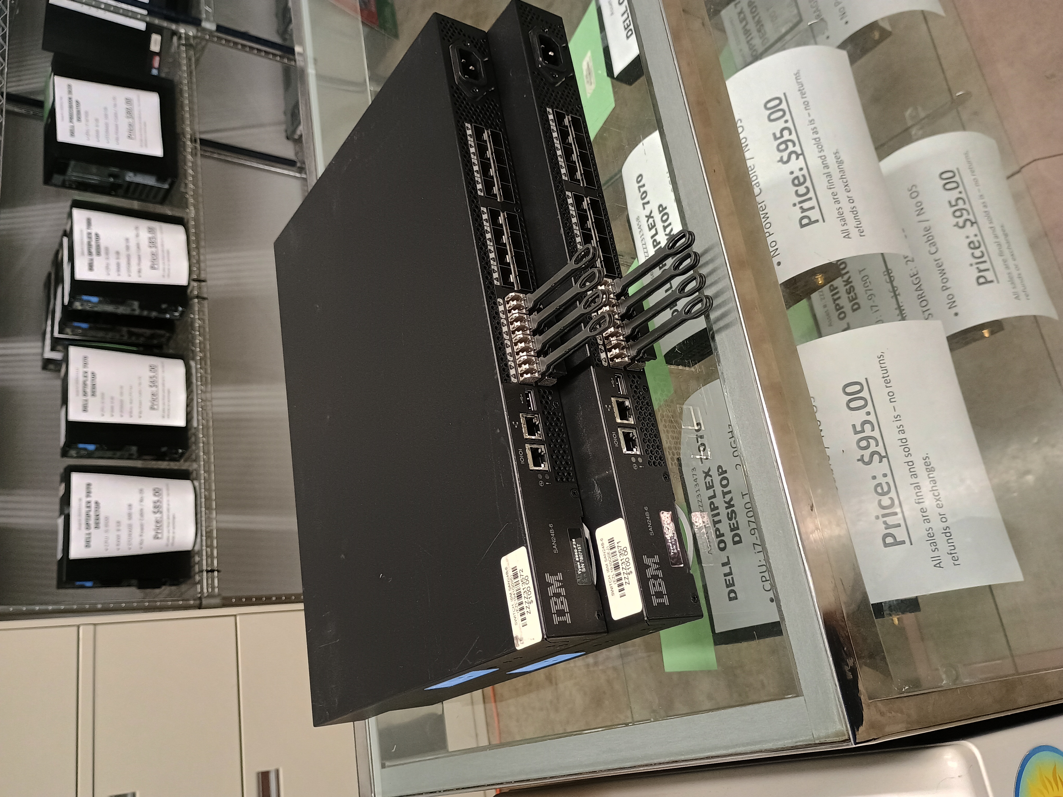 Two IBM switches on glass display counter.jpg