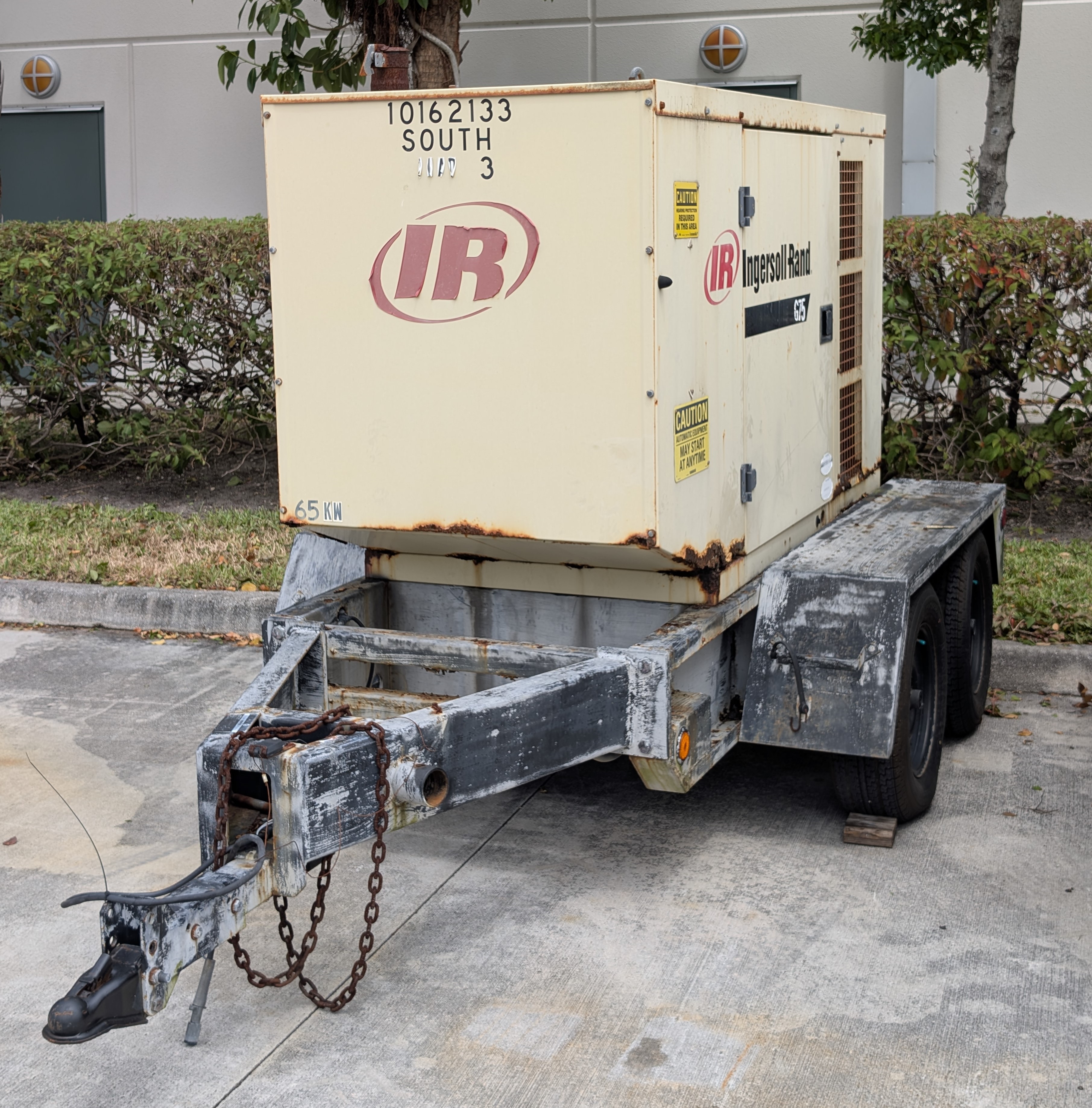 2004 INGERSOLL RAND G75 60 Kw TRAILER MOUNTED GENERATOR