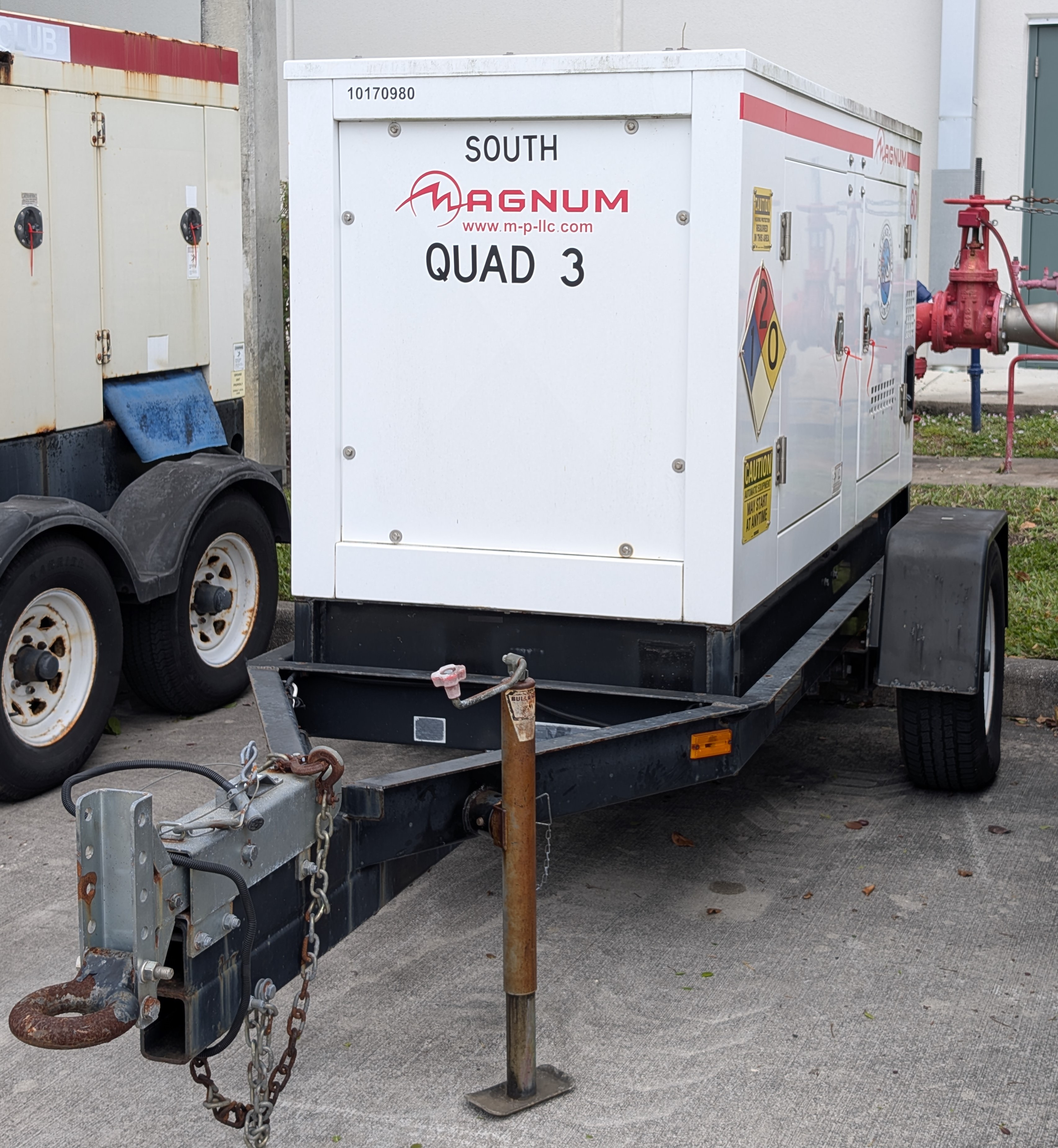 2005 MAGNUM MMG80 80 Kw TRAILER MOUNTED GENERATOR