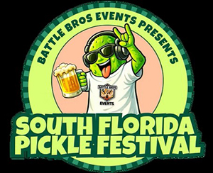 battle bros events presents south florida pickle festival logo