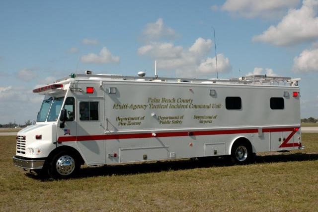 Type of Unit: Multi-Agency Tactical Incident Command Unit 
Station:  42 
Year Built:  2002 
Manufacturer:  LDV 
Chassis:  Freightliner MT55 
