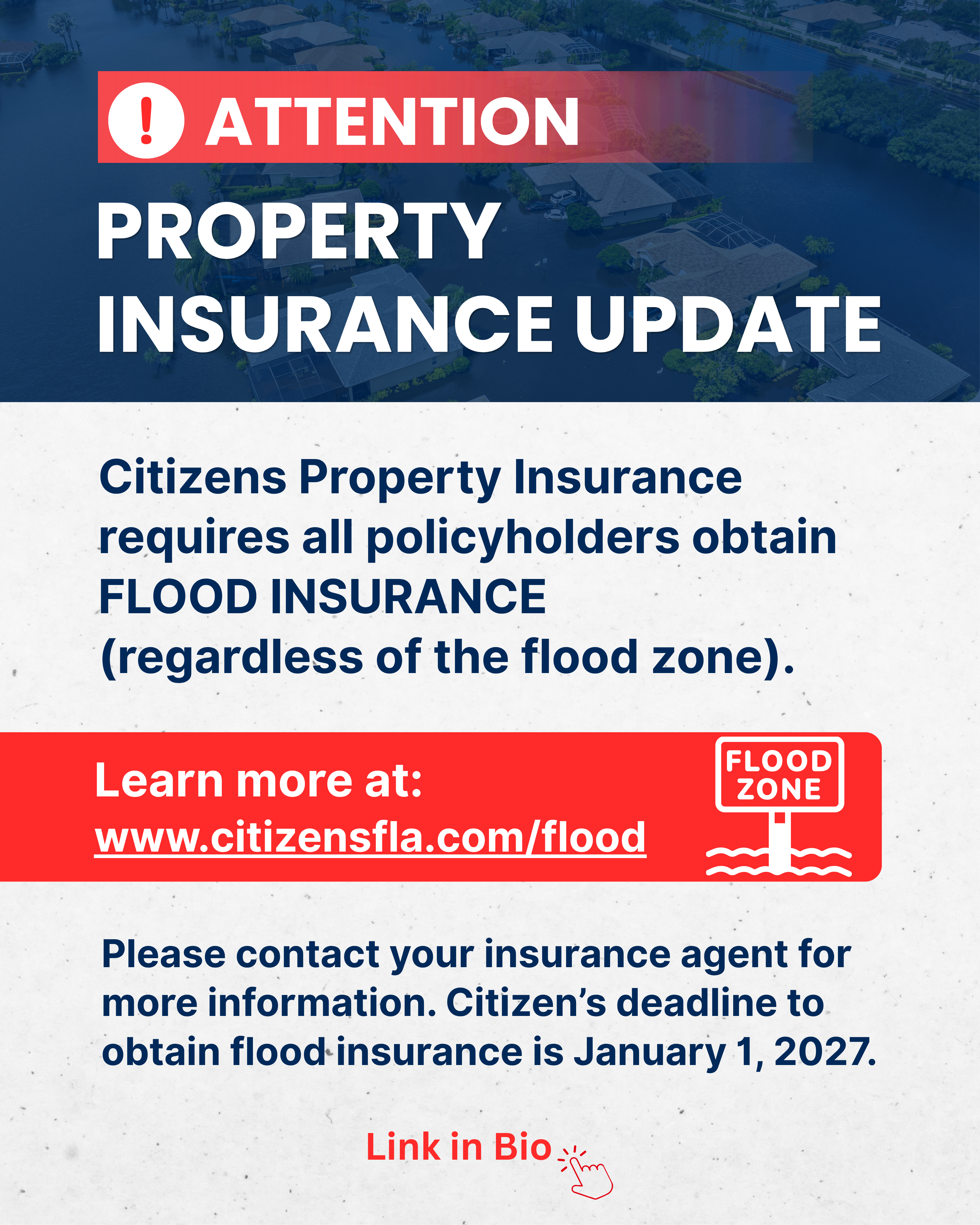 PROPERTY INSURANCE UPDATE flyer