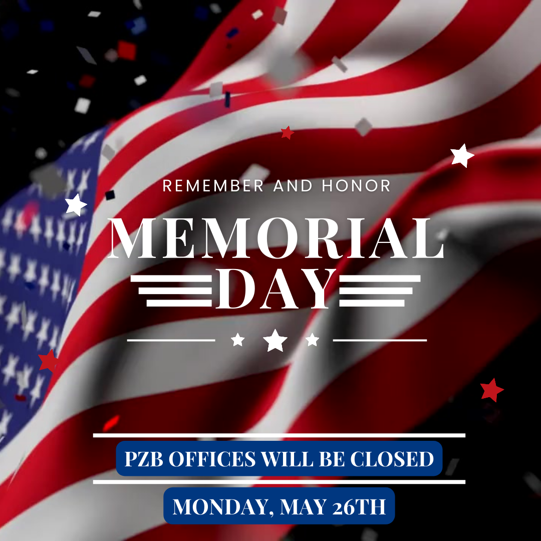 PZB Offices Closed for Memorial Day