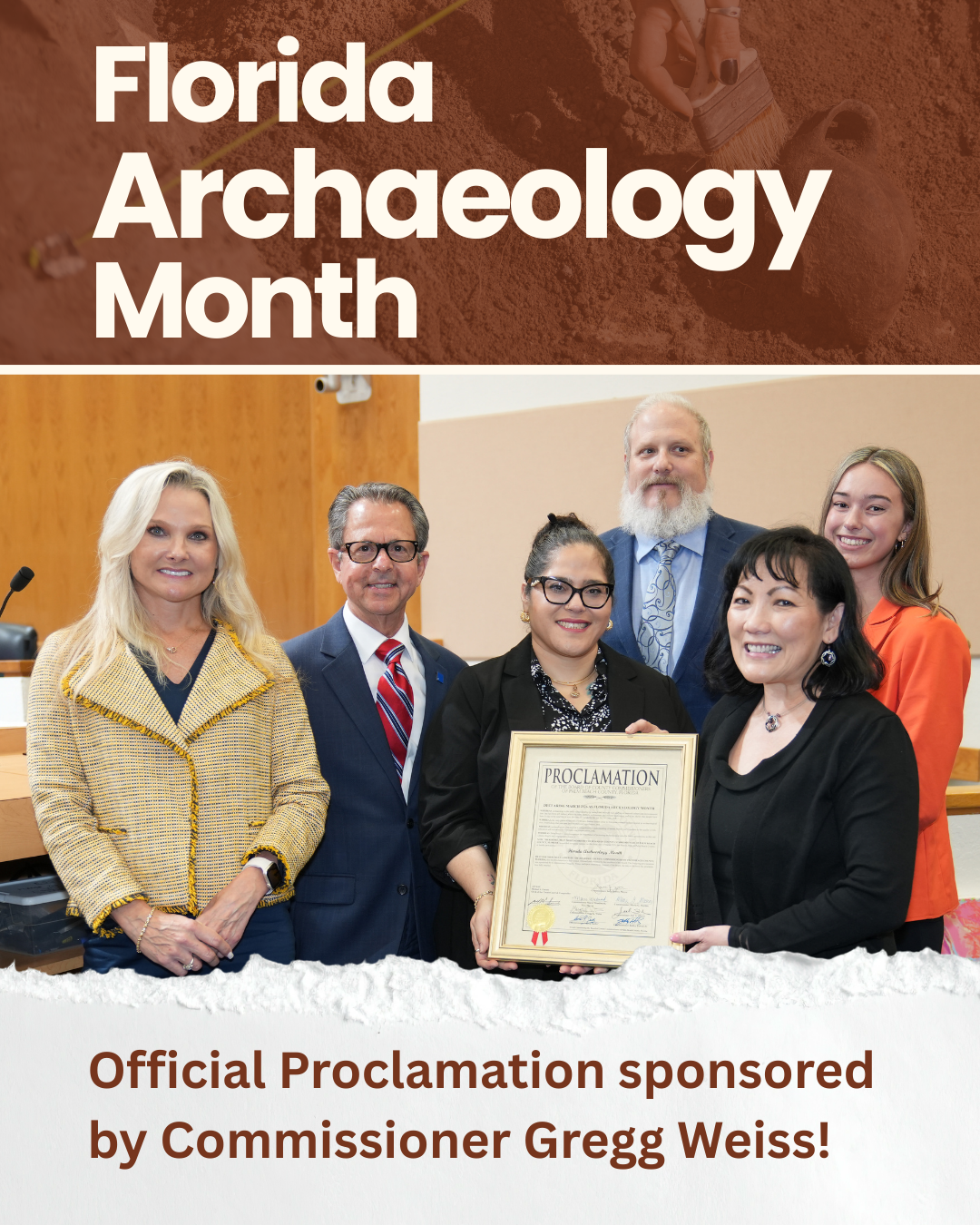 Pictured (l-r) (Front Row: Whitney Carroll, PZB Executive Director; Commissioner Weiss; Dr. Nydia Ponton, Planner; and Thuy Shutt, Planning Director.